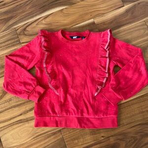 Lands’ End Red sparkly sweater